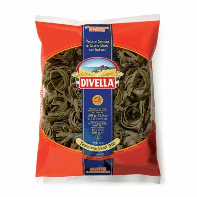 Makaronai Tagliatelle su špinatais, DIVELLA, 500 g